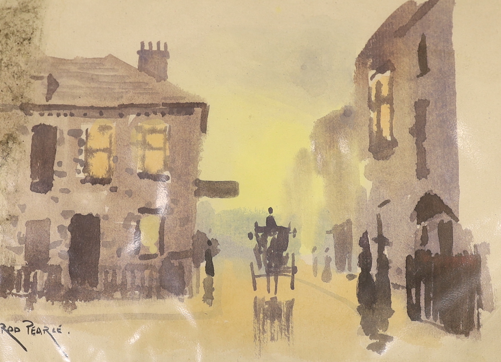 Rod Pearce (b.1942), three watercolours, Street scenes, signed, 21 x 30cm, unframed